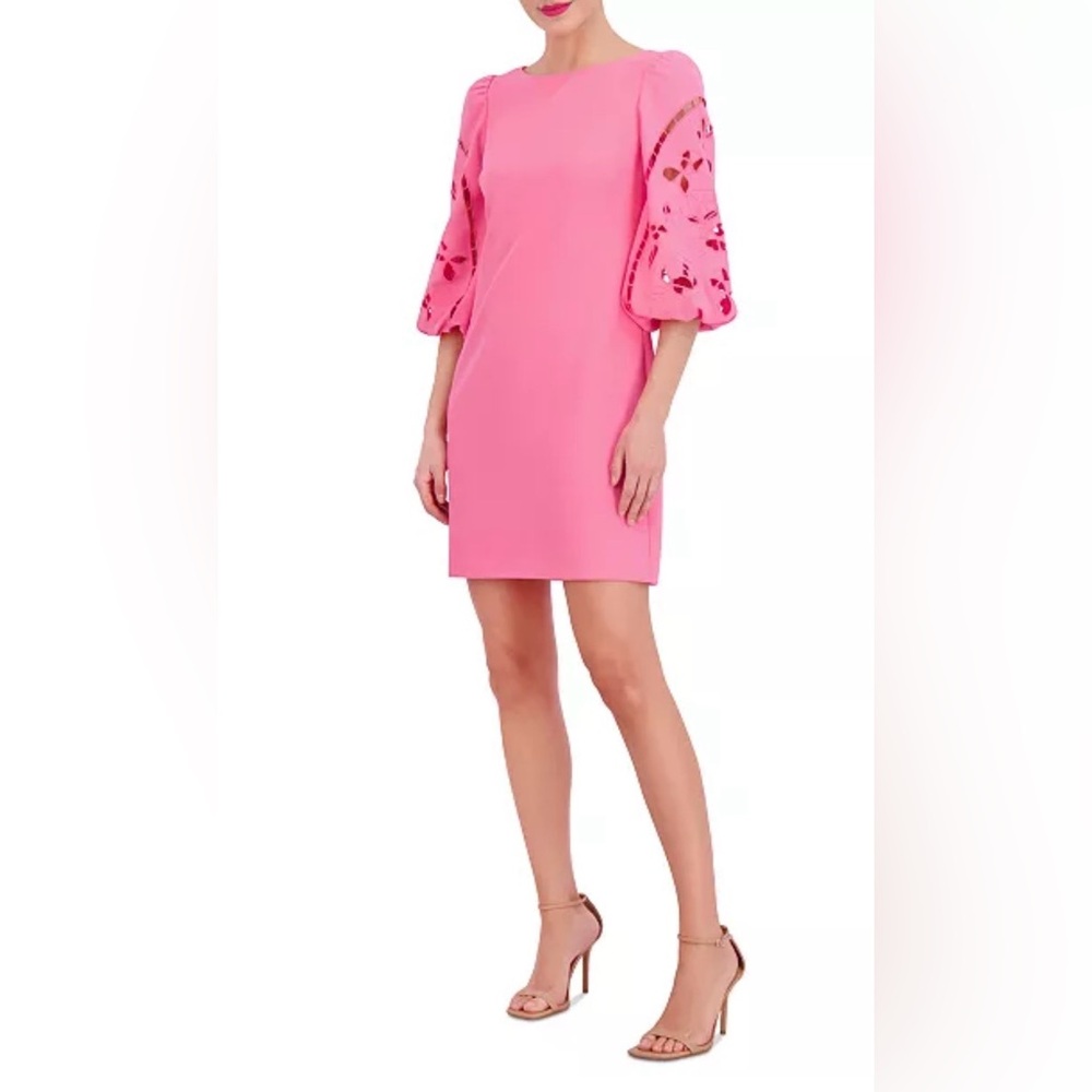Vince Camuto Vibrant Pink Long Sleeve Dress - Picture 7 of 9